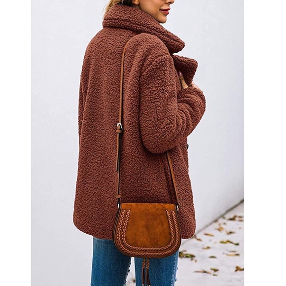 Lightweight Fuzzy Shearling Sherpa Fleece Jacket - Picture 2 of 4